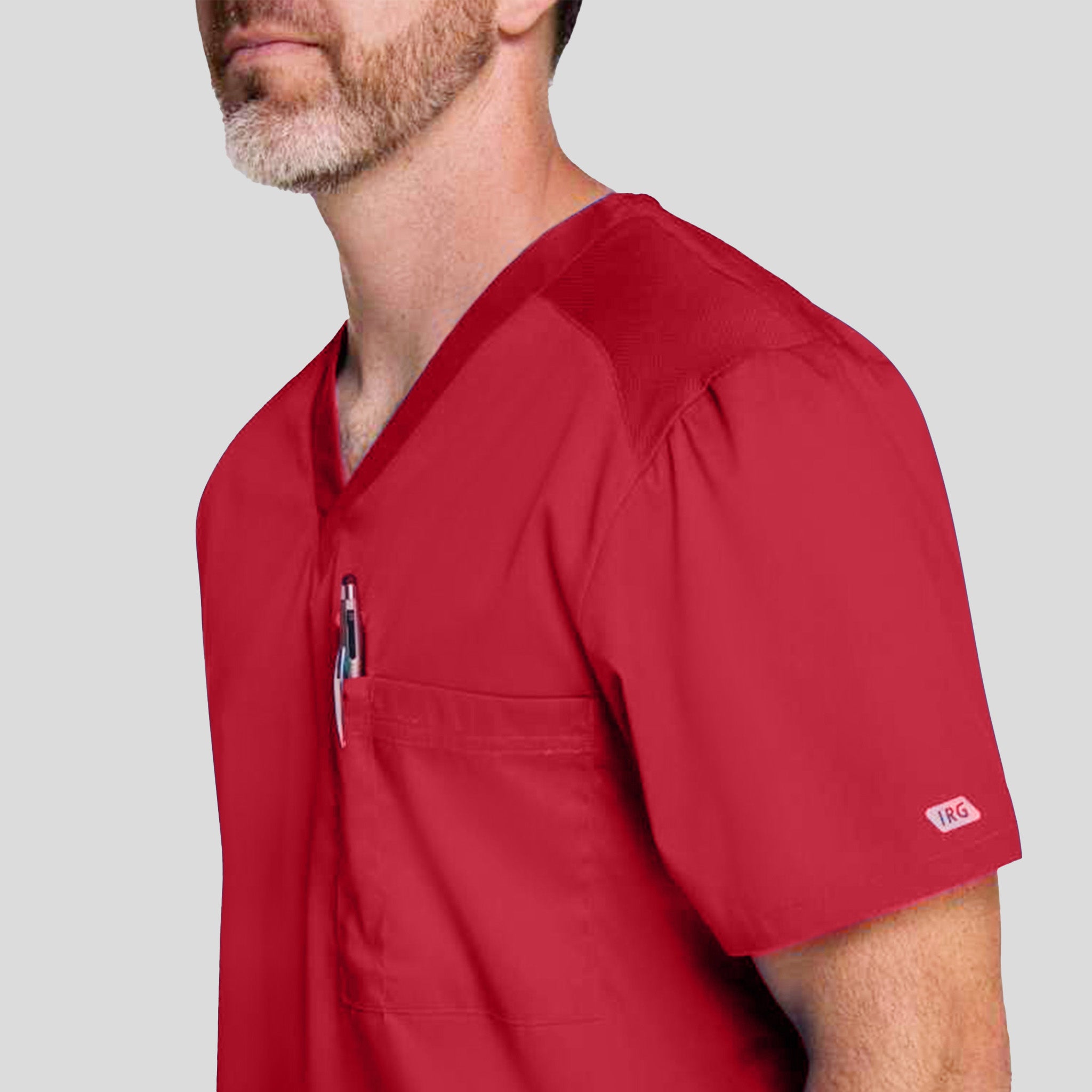 Menβs V-Neck Top | Red