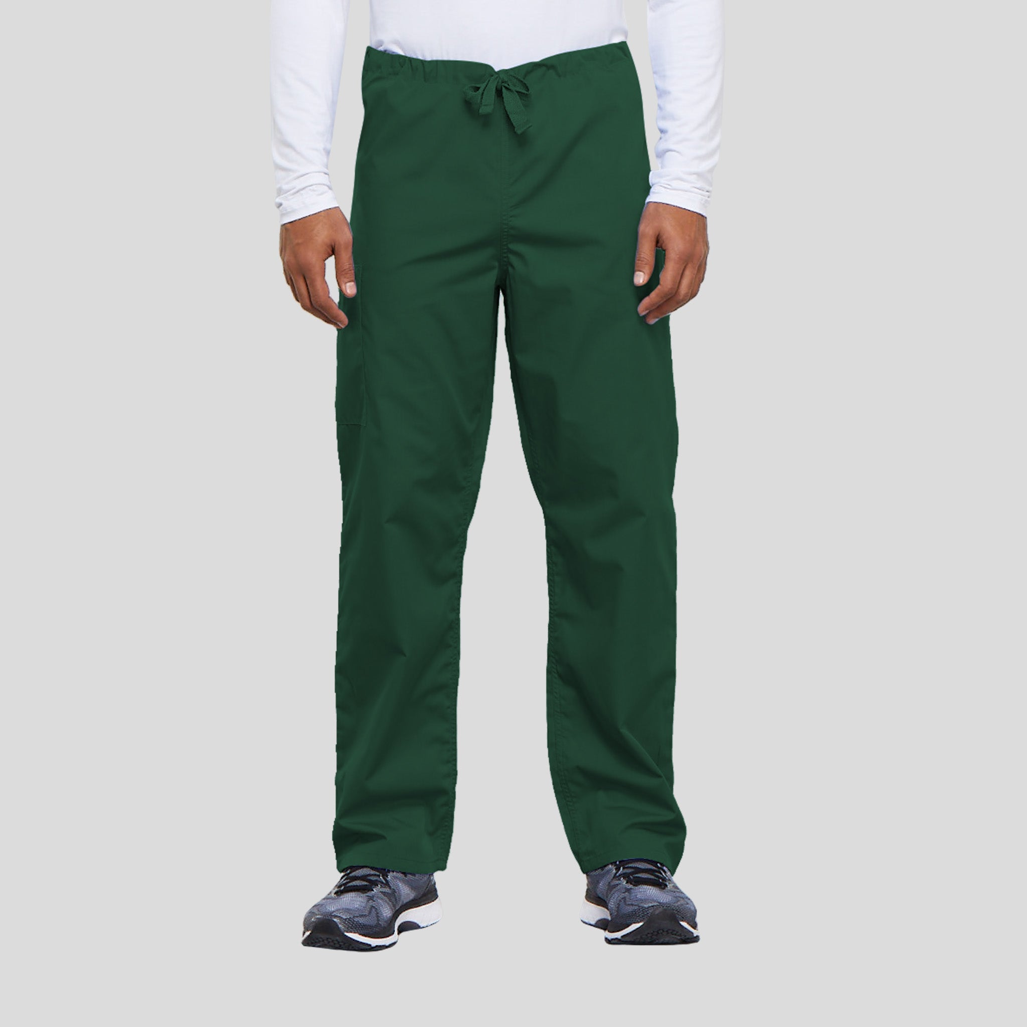 Unisex Drawstring Cargo Scrub Pant | Hunter