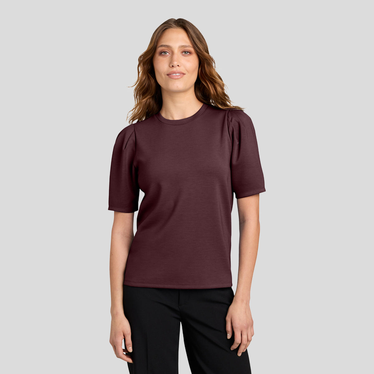 Women’s Short Sleeve Lite Spacer Top | Dark Raisin