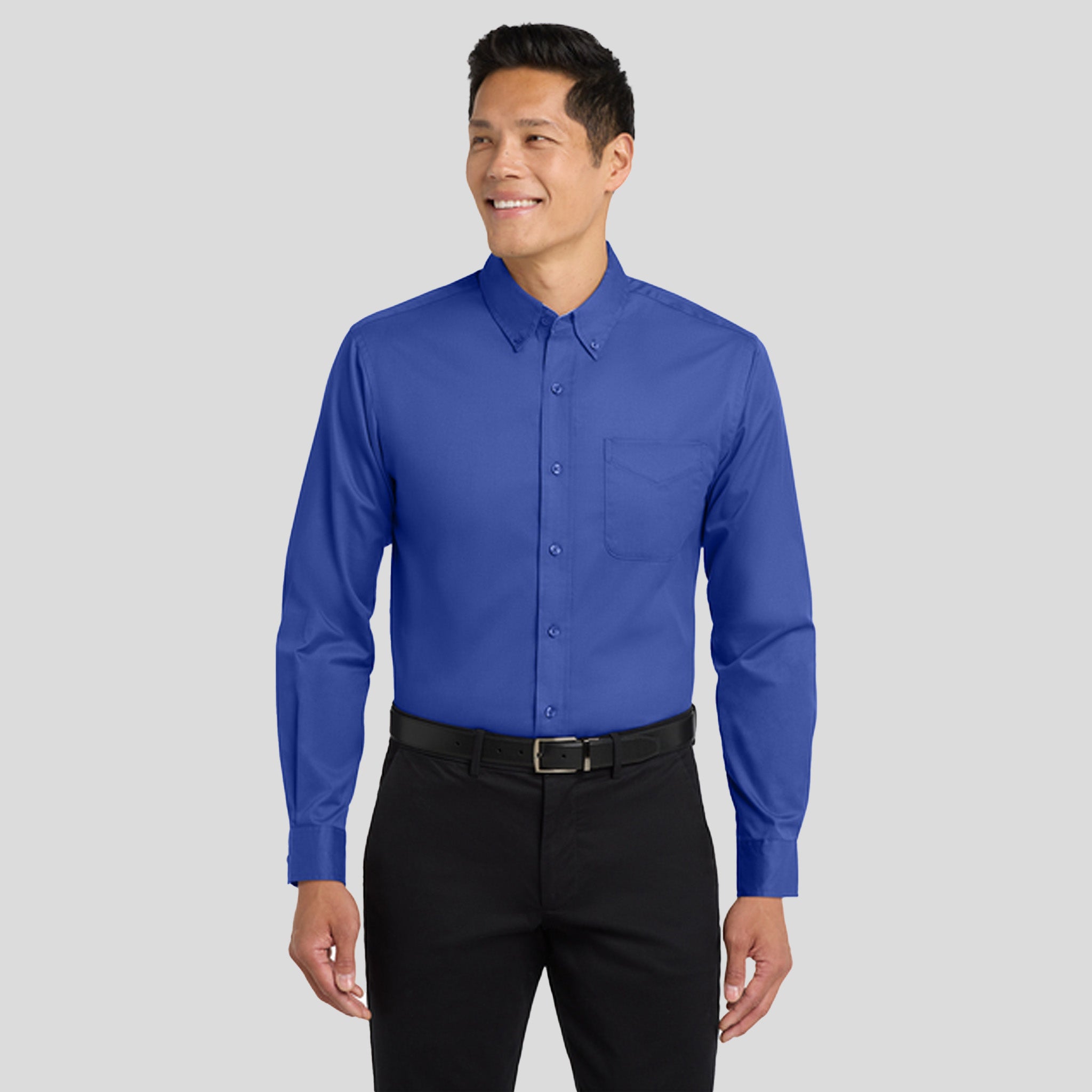 Long Sleeve Easy Care Shirt | Royal/Classic Navy